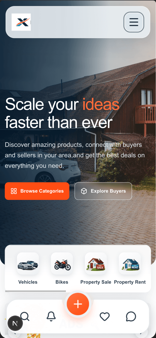 X Marketplace shown on a mobile phone
